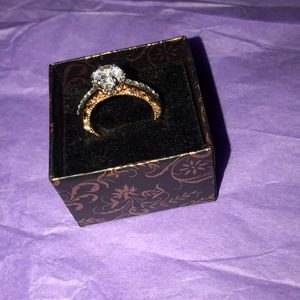 Sterling silver & rose gold coated ring